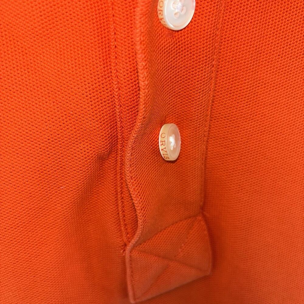 Orvis Polo Shirt Mens 2XL (unmarked) Orange Stretch Casual - Picture 4 of 8